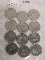 2000 Canadian Millennium Quarter Coin Set (12)