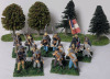 Five (5) Sets Handpainted Plastic 28mm Wargaming 17th Miss. Infantry Regiment Confederate Army Miniatures