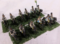 6 Pairs (12 Total) of Hand Painted Lead Cavalry Figures with Rider. 2" Tall.