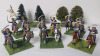 Six (6) Pairs Handpainted 28mm Cast Metal Austro-Hungarian Kaiser Hussar Regiment Napoleonic Wars Wargaming Miniatures .