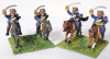 Six (6) Pairs Handpainted 28mm Cast Metal Austro-Hungarian Kaiser Hussar Regiment Napoleonic Wars Wargaming Miniatures . - 4