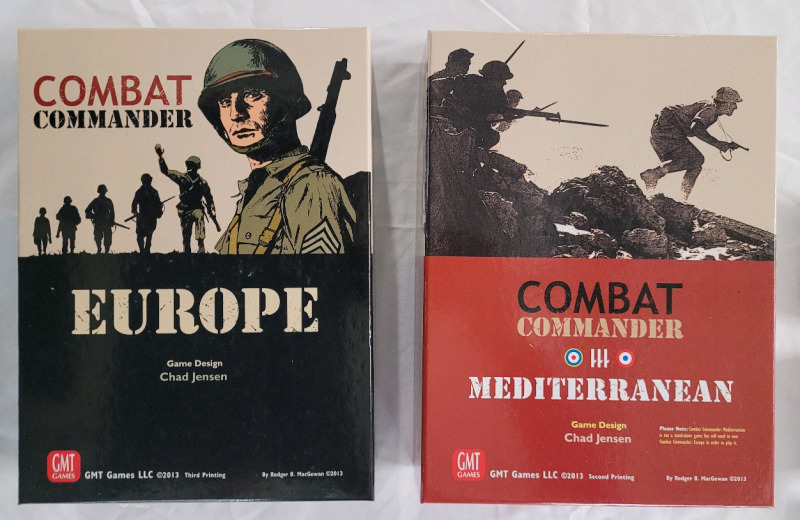 2013 Combat Commander : Europe & Combat Commander : Mediterranean Tabletop Board Game .