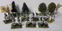 Seven (7) Sets Handpainted 28mm Cast Metal Austrian Grenadiers Napoleonic Wars Wargaming Miniatures .