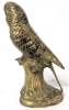 Mid Century Modern MCM Brass Budgerigar Parakeet Budgie Statue | 8" Tall - 3