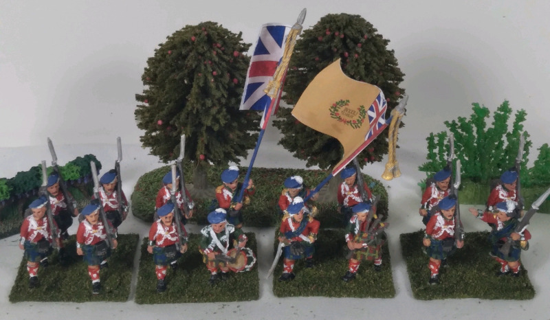 4 Squadron of Infantry Soldiers Napoleanic War Handpainted Lead Miniatures Approximately 2x3.5"