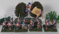 4 Squadron of Infantry Soldiers Napoleanic War Handpainted Lead Miniatures Approximately 2x3.5"