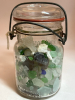 Beach Glass Various Colours Perfect Seal Mason Jar. - 2