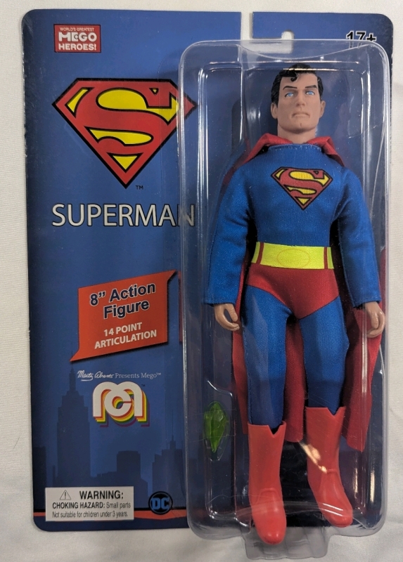 New World's Greatest Mego Heroes - Superman - 8" Action Figure - 14 Point Articulation