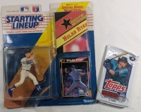 MLB Baseball Collectibles - 1 Kenner Starting Lineup Sports Super Star Collectibles - Nolan Ryan: Figure + Poster + Card - 1 2023 Topps Series One Card Pack Containing 14 Cards
