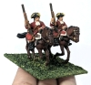 5 Pairs 28mm Handpainted Cast Metal British Wargaming Figures : Cunningham's Calgary Dragoons on Flocked Bases | 2" Tall - 4