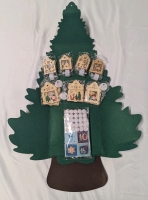 New: Christmas Crafts - 7 Light Up Wood Craft Houses - Classroom Advent Calendar Felt