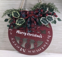 New: Laser Cut Christmas Wreath - 11.5" Diameter