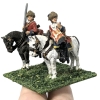 5 Pairs 28mm Handpainted Cast Metal British Wargaming Figures : Ross's Calgary Dragoons on Flocked Bases | 2" Tall - 4