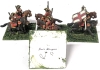 5 Pairs 28mm Handpainted Cast Metal British Wargaming Figures : Kerr's Calgary Dragoons on Flocked Bases | 2" Tall - 3