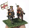 5 Pairs 28mm Handpainted Cast Metal British Wargaming Figures : Kerr's Calgary Dragoons on Flocked Bases | 2" Tall - 4