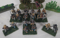 6 Squads of Plastic Handpainted Civil War Confederate Soldiers 5th Virginia Miniatures Approximately 1.5"on Stand