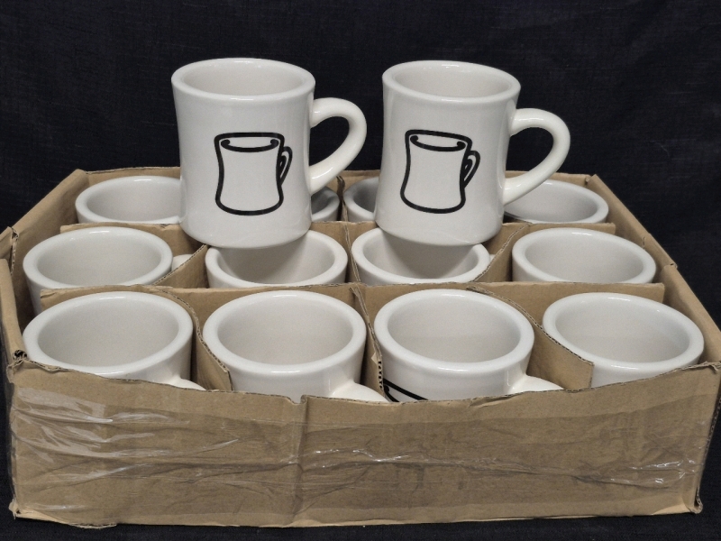 14 New Westford Diner Coffee Mugs - 4" Tall