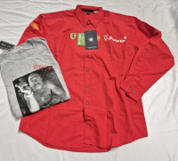 New Size Medium Tupac T-shirt & Landmark Shell/Ferrari Shirt