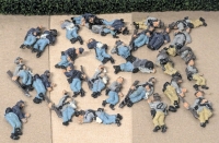 30 Handpainted Cast Metal Civil War Casualties Figures: Confederate & Union Soldiers | Up to 1.25" Long