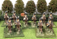 5 Pairs 28mm Handpainted Cast Metal British Wargaming Figures : 11th Light Dragoons on Flocked Bases | 2" Tall
