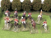 10 (Ten) 28mm Handpainted Cast Metal British Wargaming Figures : Assorted Commanders on Flocked Bases | 2" Tall