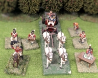 28mm Handpainted Cast Metal British Wargaming Figures on Flocked Bases + Horse-Drawn Carriage on Unflocked Base | Up to 2" Tall