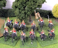 6 Pairs 28mm Handpainted Cast Metal Mounted Wargaming Figures on Flocked Bases : 4th Dragoon Guards & 5th Dragoon Guards (Princess Charlotte of Wale's Own) | Up to 2" Tall