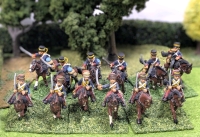 6 Pairs 28mm Handpainted Cast Metal Wargaming Mounted Figures on Flocked Bases : 13th Light Dragoons & 11th Hussars (Prince Albert's Own) | 2" Tall