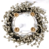 New 14" Diameter Champagne Berry Advent Wreath w 4 Candleholders (Candles Sold Separately) - 3