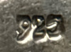 925 Sterling Silver Hammered Finish Wavy Design Slide Pendant 925 Italy Chain - 4