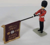 Britains " Unfurling the Colour - Coldstream Guards " Metal Toy Soldiers , 54mm . Complete Set of 2 - 3
