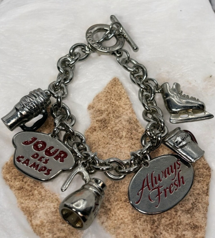 Tim Hortons Coffee Themed Toggle Charm Bracelet Fabulous!