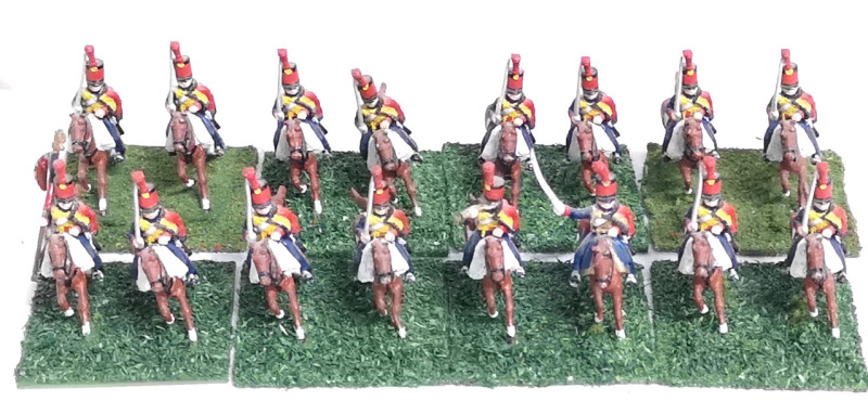 16 Hand-Painted Miniature Metal Toy Soldiers on 8 Flocked Bases 2" Tall