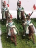 16 Hand-Painted Miniature Metal Toy Soldiers on 8 Flocked Bases 2.5" Tall - 3