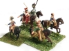 10 Hand-Painted Miniature Metal Toy Soldiers on Flocked Bases 2" Tall - 2