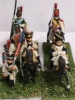 11 Hand-Painted Miniature Metal Toy Soldiers on 9 Flocked Bases 2"-2.75" Tall - 3