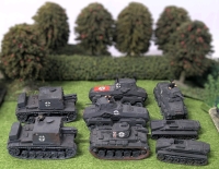 8 Assorted Aporox 1:72 Cast Metal WWII German Armored Vehicles + | Up to 2.2" Long
