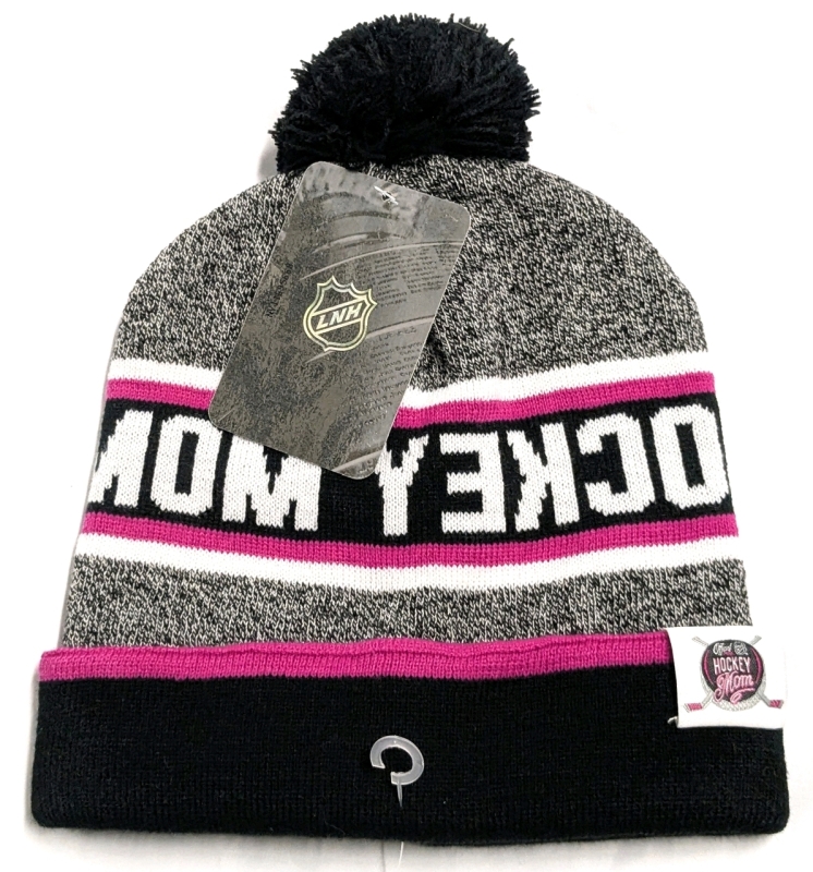 New NHL Knitted Official HOCKEY MOM Toque (Mirrored Text) | One Size Fits Most