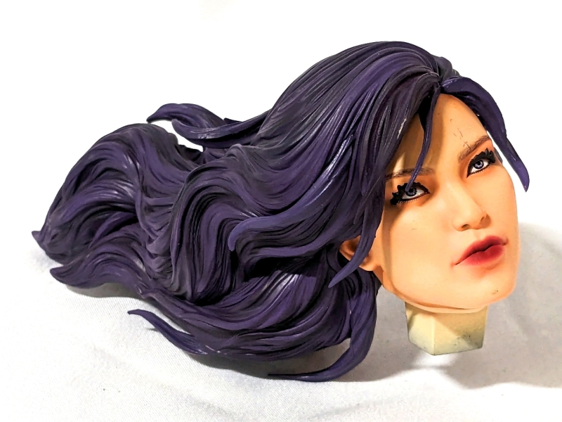 Highly Detailed Molded Lady's Head with Fancy Hair.