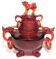 Neat Vintage Translucent Cherry Amber-Style Dragons Blood Resin In sense Censure | 8" Tall