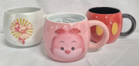 3 New Disney Mugs - Minnie Mouse, Mickey Mouse & Tsum Tsum Cheshire Cat <br/>