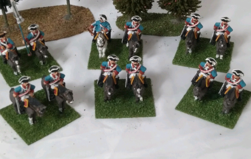 6 Lead Napoleantic Handpainted Miniatures Approximately 2" 4th Ciurassier