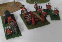New Napoleantic Handpainted Miniatures Approximately 3" Cannonmen 2 Infantry and Cargo Carrier