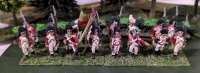 4 Quartets (20 Total) Hand Painted Lead Miniatures. Labelled 49th Foot. 1.5" Tall. On Flocked Bases
