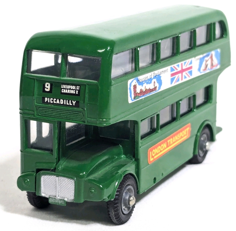 Budgie Models 263 A.E.C. "RouteMaster" 64 Seater London Transport Double Decker Bus #9 Pidilly, Liverpool St, Charing Cross | 2.2" Tall