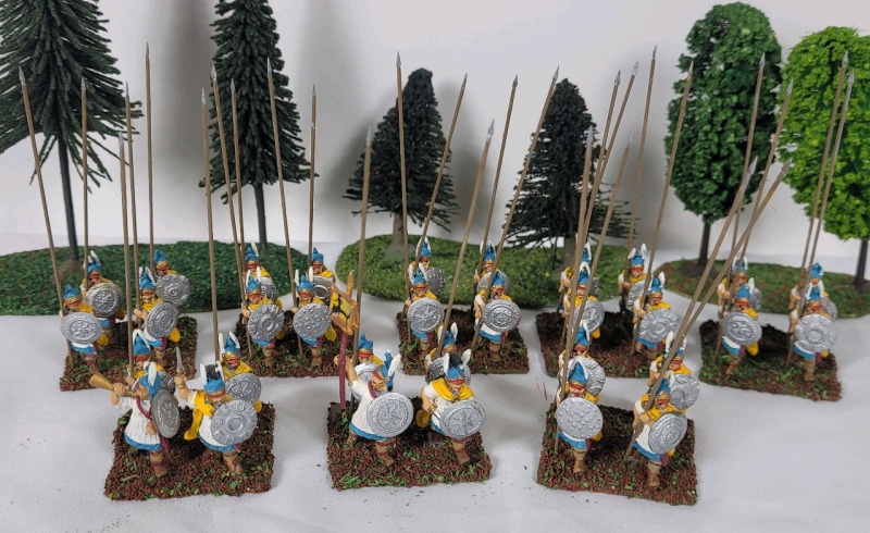 Eight (8) Sets Handpainted Macedonian Royal Guard Foot Soldiers Wargaming 28mm Lead Miniatures .