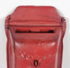Red Cast Iron Letter Box Mail Box . Measures 7 1/4"&times;12.5" . - 3