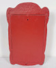 Red Cast Iron Letter Box Mail Box . Measures 7 1/4"&times;12.5" . - 5