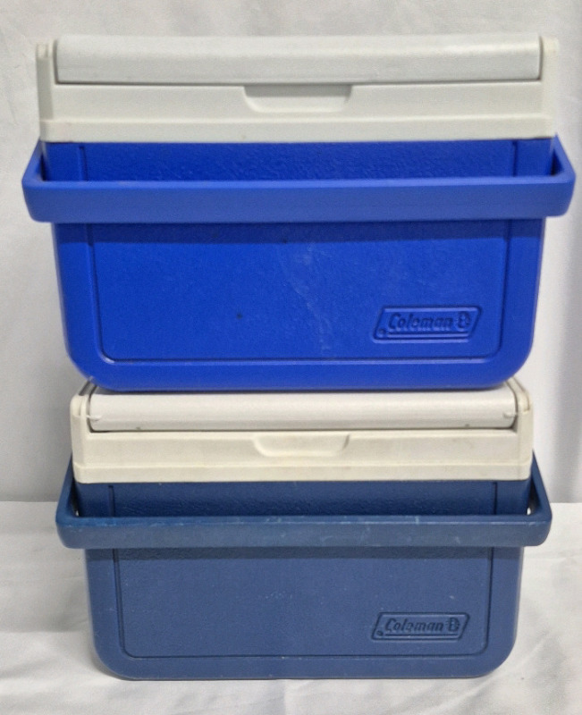 2 Coleman Lunch Coolers - 9.75" L x 7.5" W x 7" H
