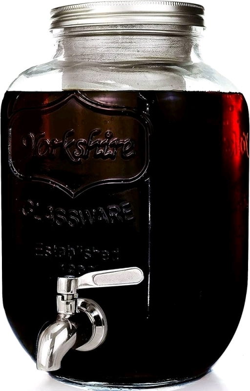 New Willow & Everett Cold Brew on Tap (1 Gallon) | Cold Brew Coffee w Spout & Mesh Filter